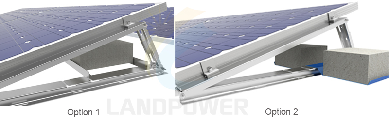 flat roof solar mounting