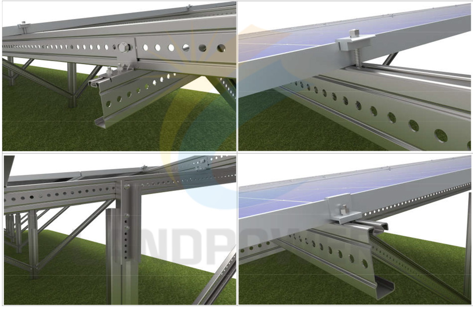 pile driven ground mounting single pole