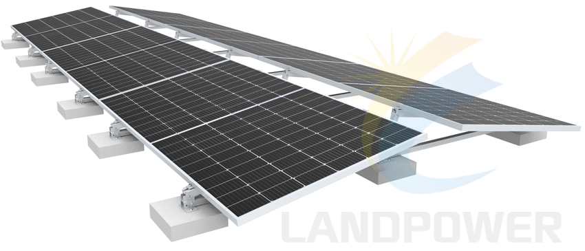 long side ballasted solar mounting