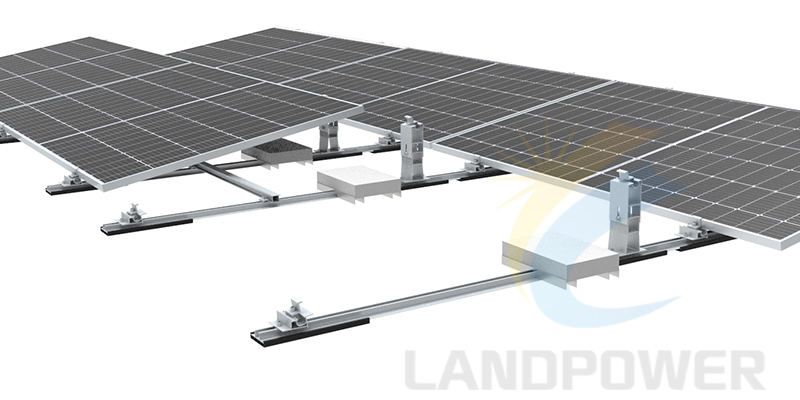 big panel flat roof mounting